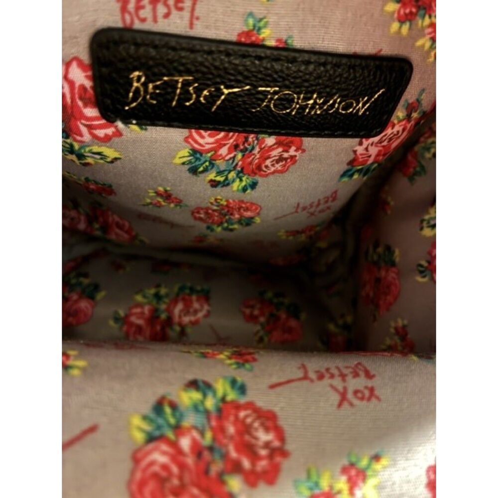 Betsey Johnson Kitsch Floral/Plaid Puppy Mini Backpack EUC - Picture 3 of 3